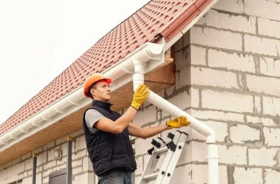 Pose et remplacement de gouttières au Bonhomme